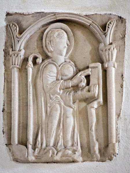 St Wilfred Carving,St Mary's Church,Sompting