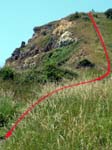 Route down Houns Tout